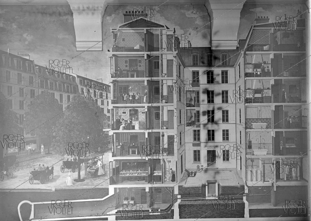 Coupe d'un immeuble haussmannien