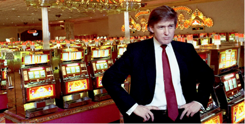 Don Trump jeune dans sa bibliothèque